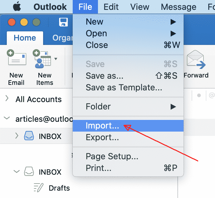 transfer outlook for mac to mac mail